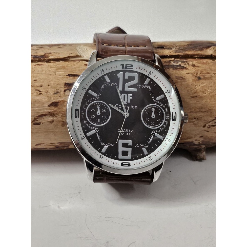 Rare Mens QF Collection Quartz Watch Large Easy To Read Handsome